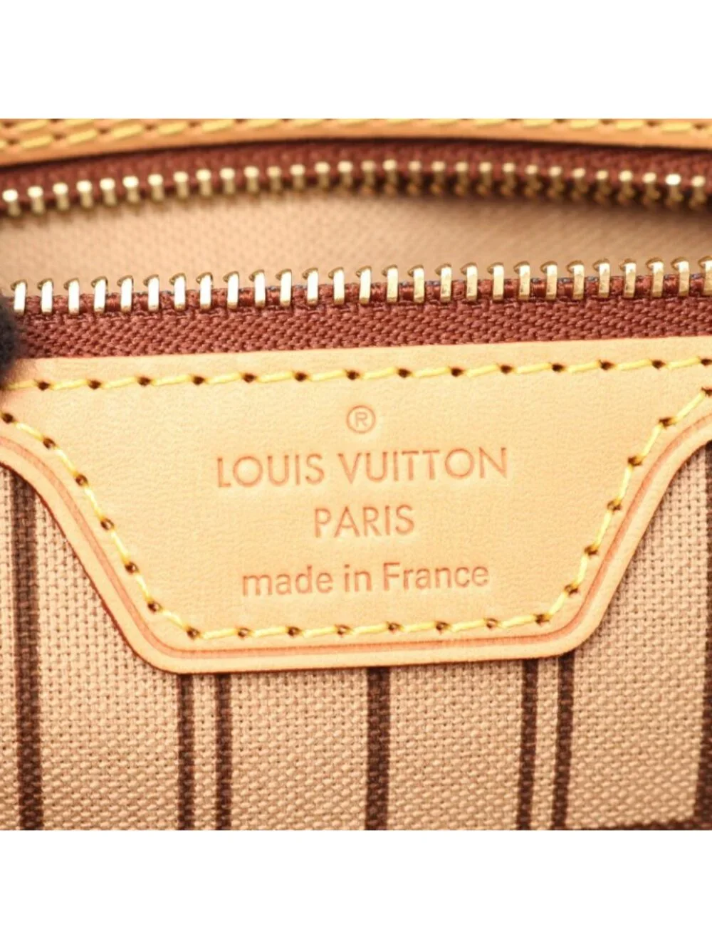 Louis Vuitton Tote Neverfull MM Canvas Leather